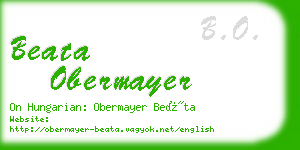 beata obermayer business card